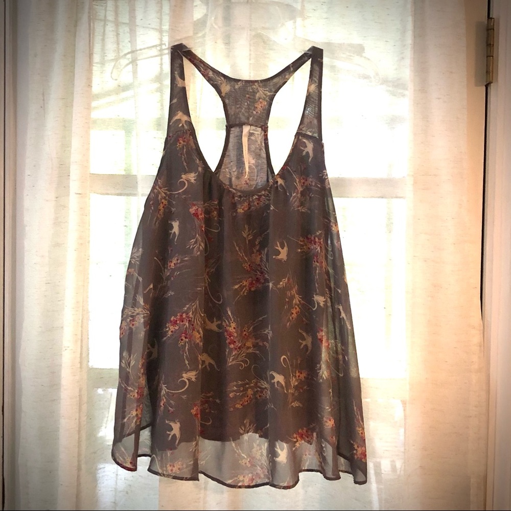 LC flowy tank - gray mauve ❤️ 3 for $12 ❤️